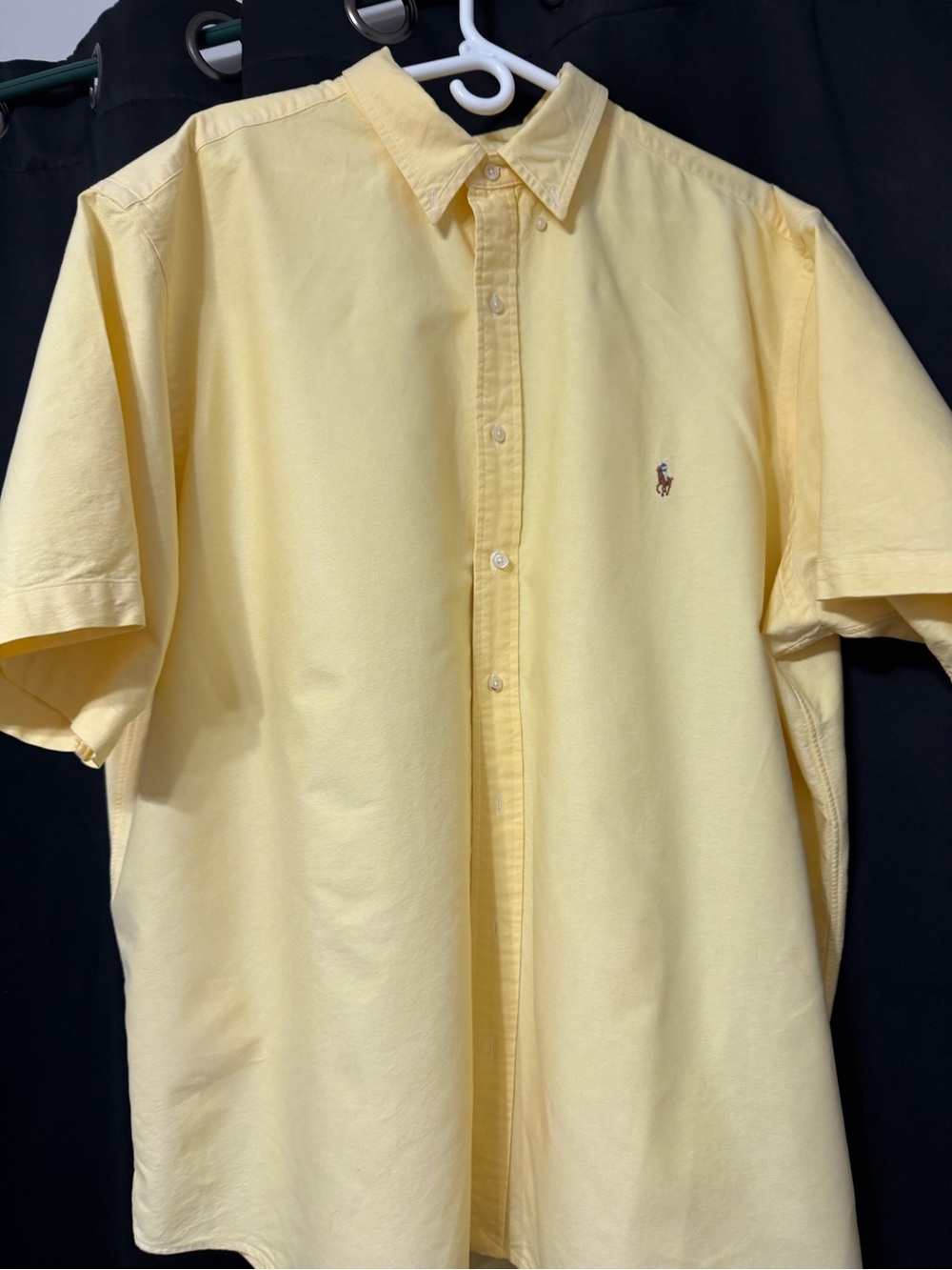 Ralph Lauren Pale Yellow Short-Sleeve Button-Down Shirt